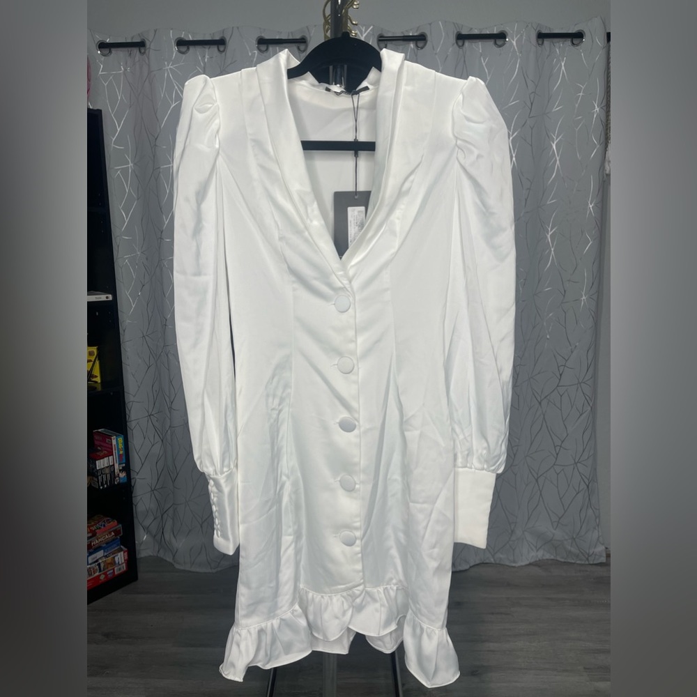 White Blazer Dress